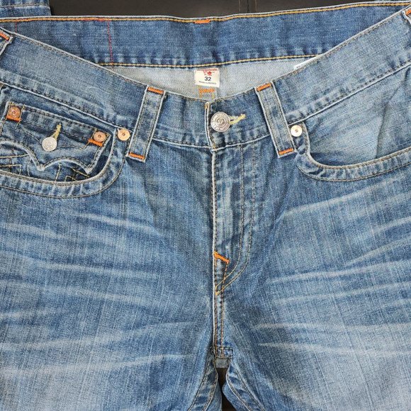 True Religion Mens Rocco Faded Flap Pocket Slim Jeans Size 32 - Picture 6 of 7